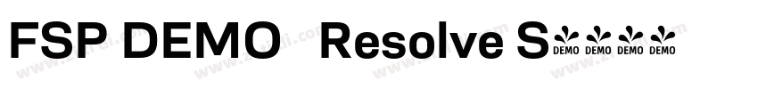 FSP DEMO   Resolve S字体转换